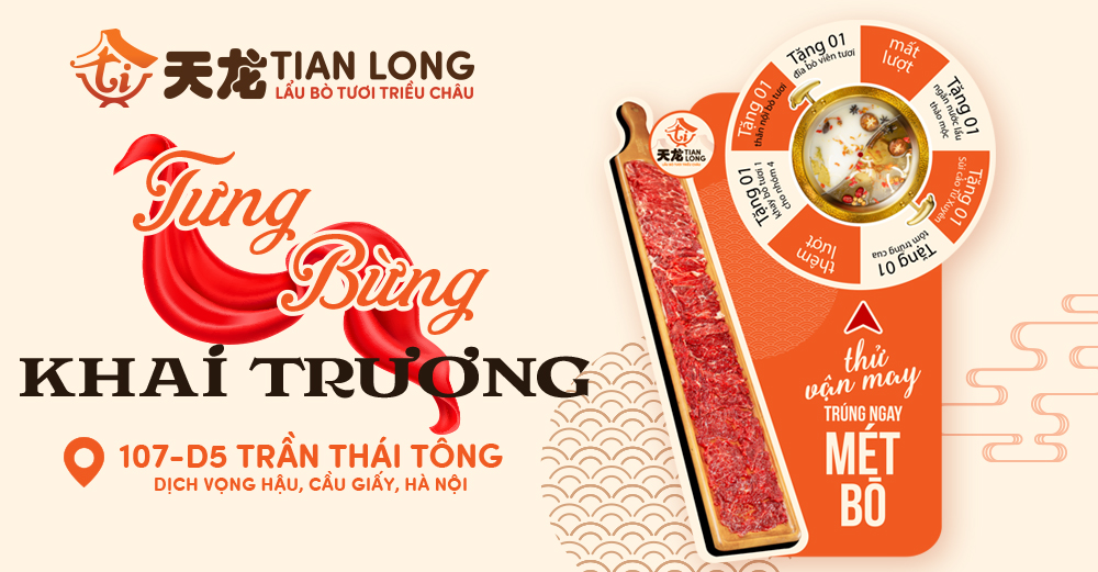 THỬ VẬN MAY CÙNG TIAN LONG, HỄ XOAY LÀ TRÚNG, AI CŨNG CÓ QUÀ!