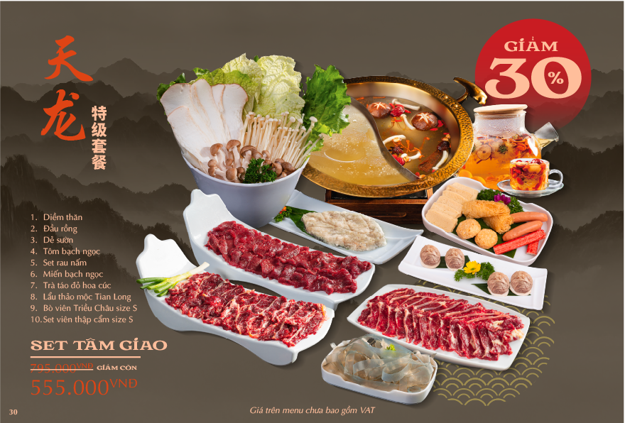 COMBO TÂM GIAO( Dành cho 2 khách)