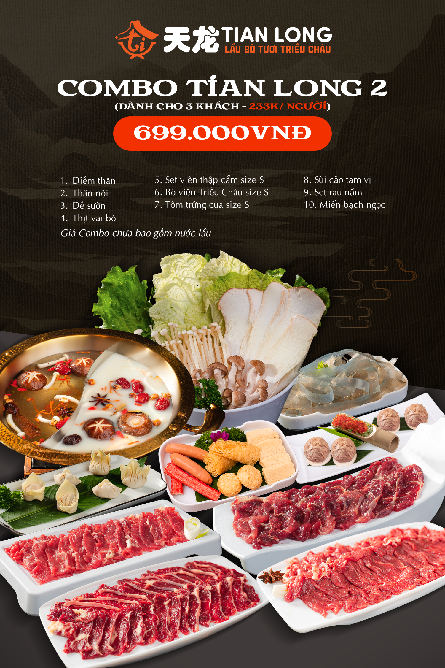 COMBO TIAN LONG 2( Dành cho 3 khách)