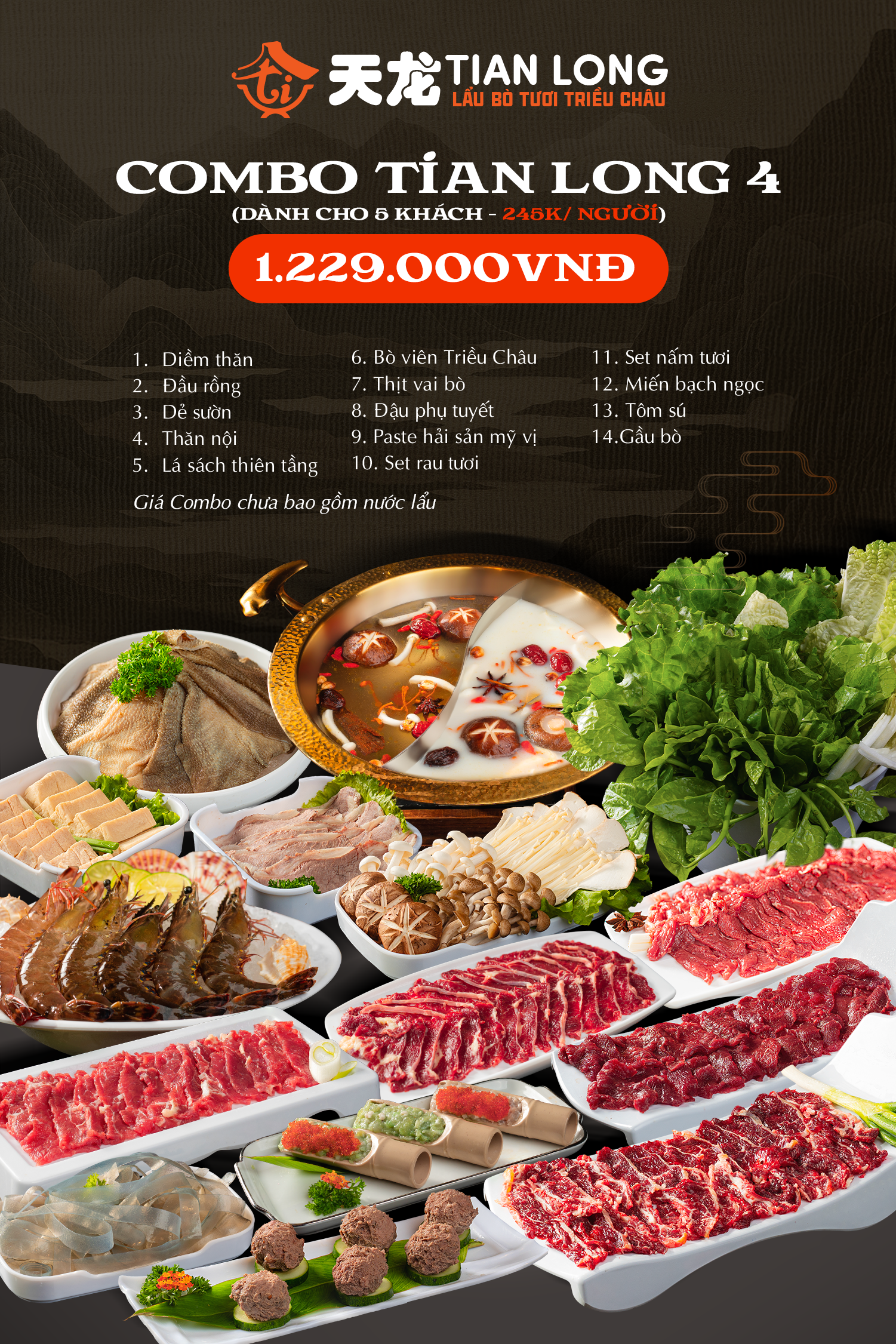 COMBO TIAN LONG 4 ( Dành cho 5 khách)